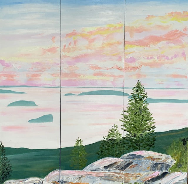Cadillac Sunset Triptych, Acadia National Park, ME