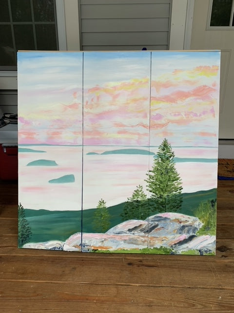 Cadillac Sunset Triptych, Acadia National Park, ME