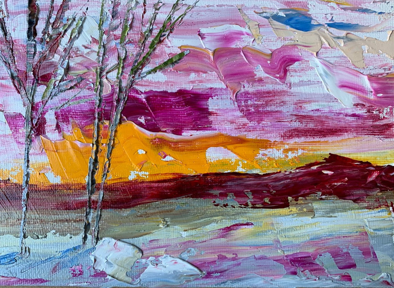 Pink Winter Sunset